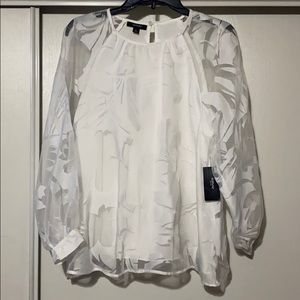 🆕Alfani Petite White Blouse